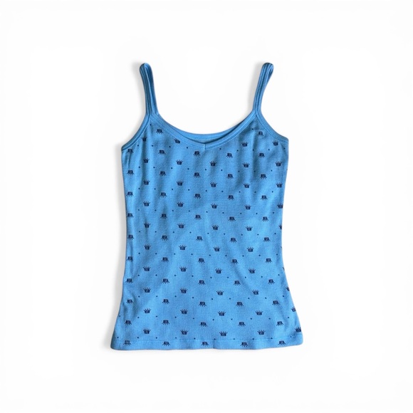 Xhilaration Tops - Xhilaration Blue Princess Crown Print Cami Sleepwear Tank, Size S